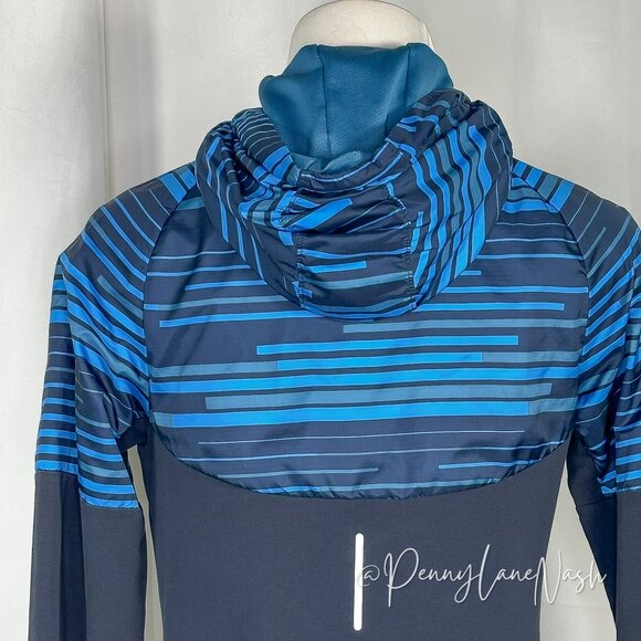 Nike Running Fanatic Dri Fit Full Zip Hoodie Size S Blue - Picture 6 of 9
